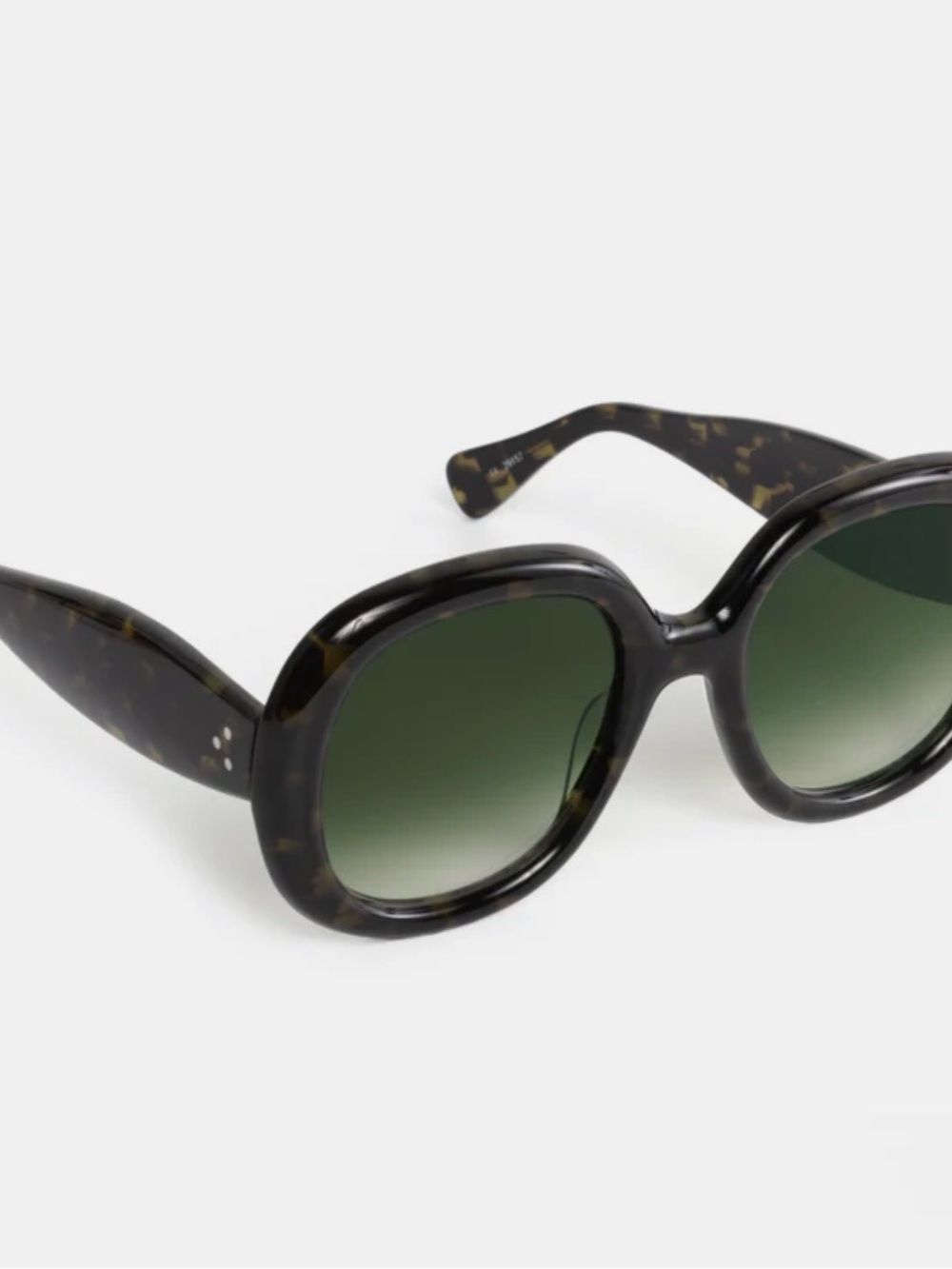 KREWE CHLOE | Tortuga Noir Black Oversized Round Women's Sunglasses - Picture 4 of 10